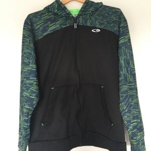 Champion boys zip up jacket with hood, Large & XL